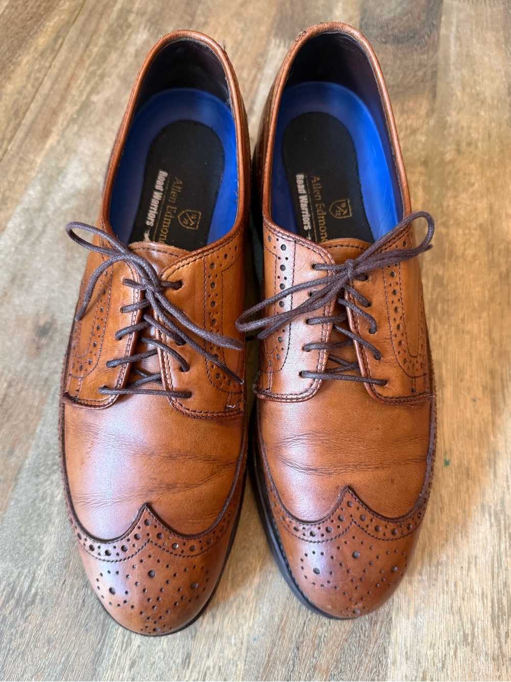 Allen Edmonds Tan Leather Wingtip Oxfords
